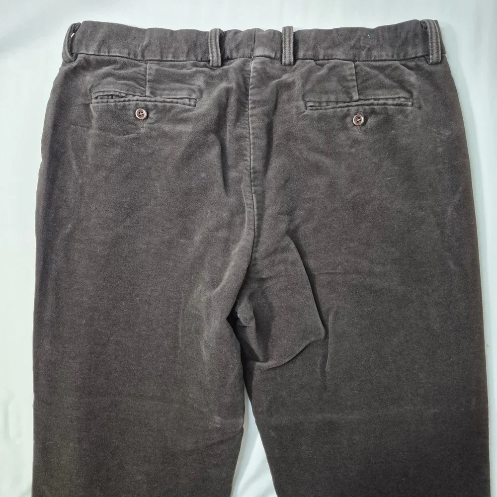 Polo Ralph Lauren Velour Trousers Men 38/32(28) Brown Heritage Cotton Straight